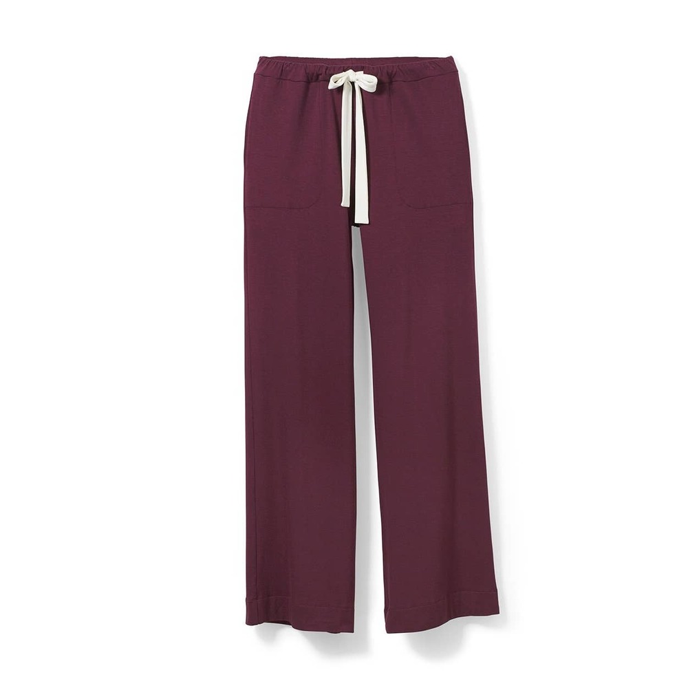 SOMA WKND Maroon Purple Drawstring Waist Sunday Wide Leg Pant M